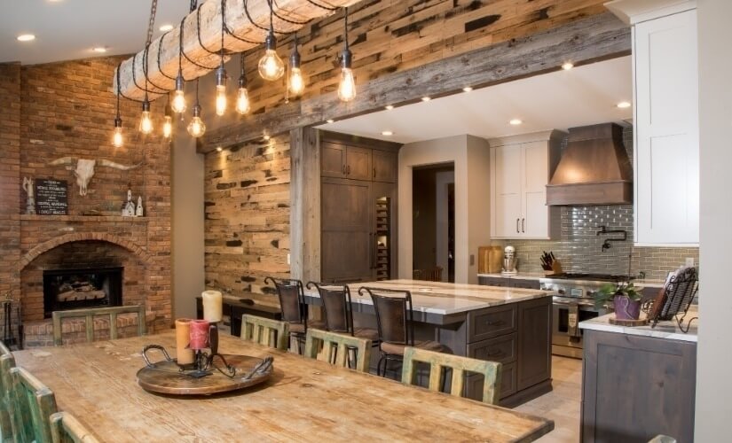 Rustic Contemporary Kitchen near South Lyon Michigan