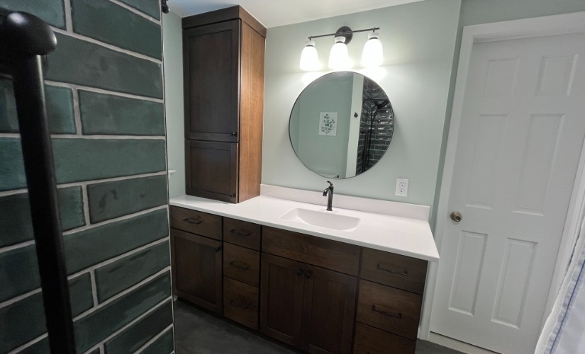 Modern Comfort in Soft Hues Bathroom near Ann Arbor Michigan